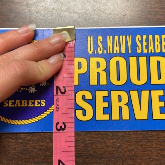 US Navy Seabees Proudly Served! Bumper sticker (purple) - Picture 3 of 4